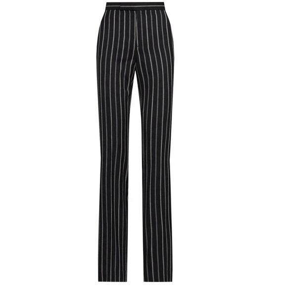 Ralph Lauren Collection Purple Label Pinstripe Wool Pants 12 Straight Leg Runway - Picture 9 of 16
